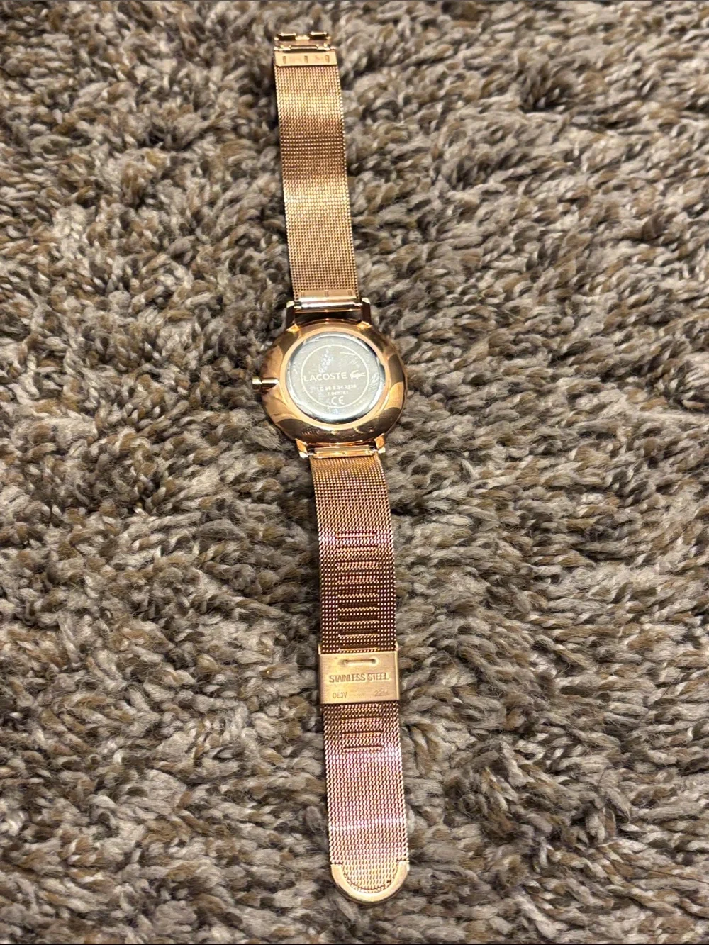 Lacoste Rose Gold Mesh-Band Women's Watch